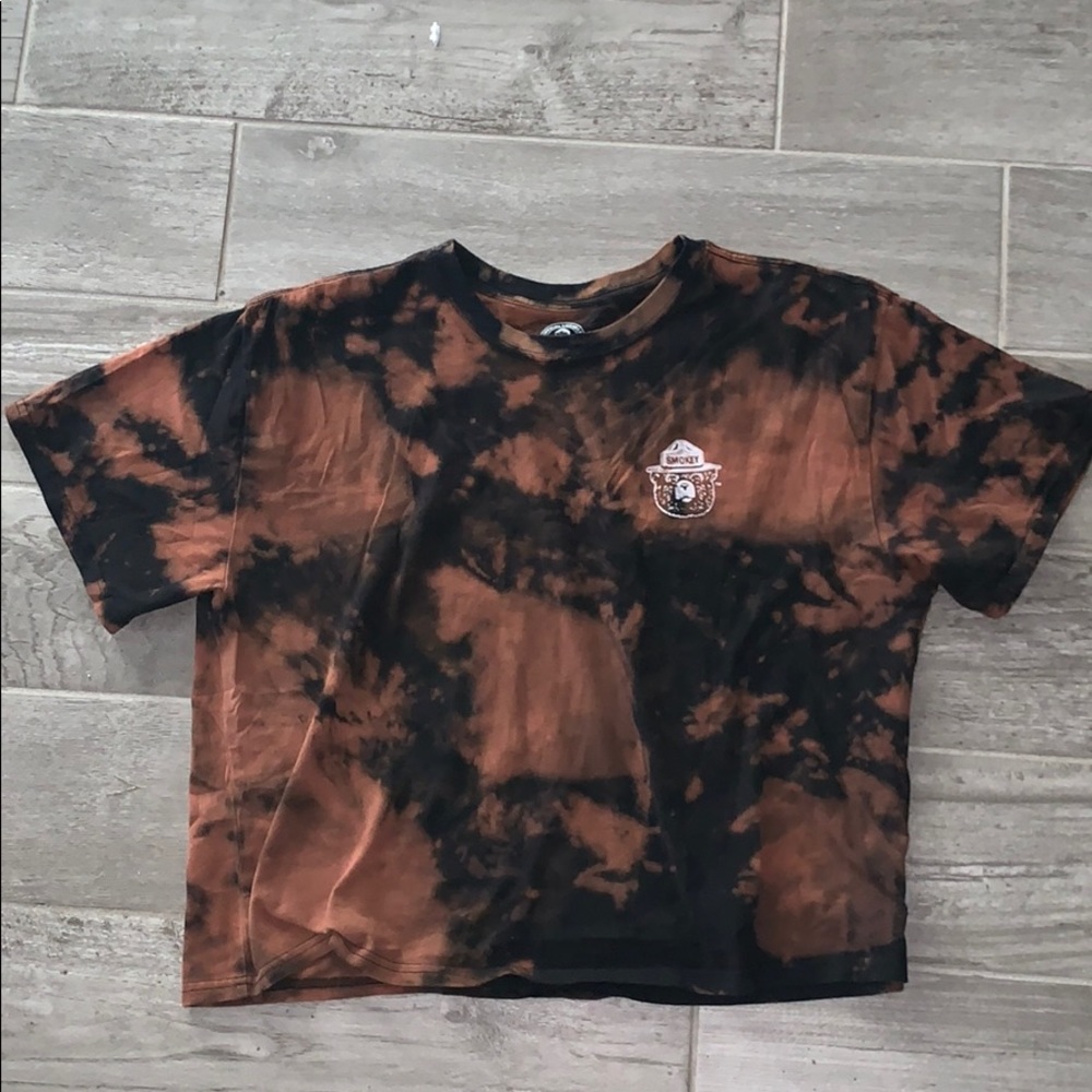 bleached black smokey the bear tshirt